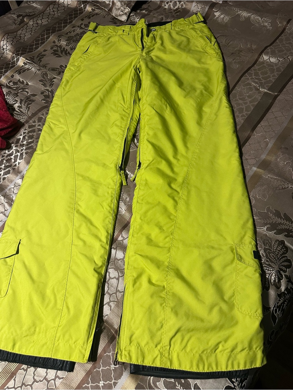 CO Women's Neon Lime Cargo Snow Pants